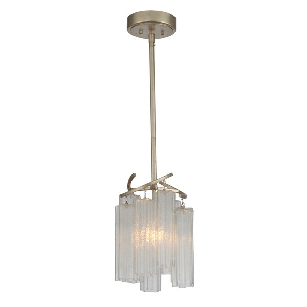 Maxim Lighting Victoria 1-Light 10.75" Wide Golden Silver Pendant Light 39573WFLGS - main